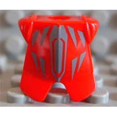 Part 2587pb04 Red Minifig, Armor Breastplate with Leg Protection, Santis Geometric Pattern 
